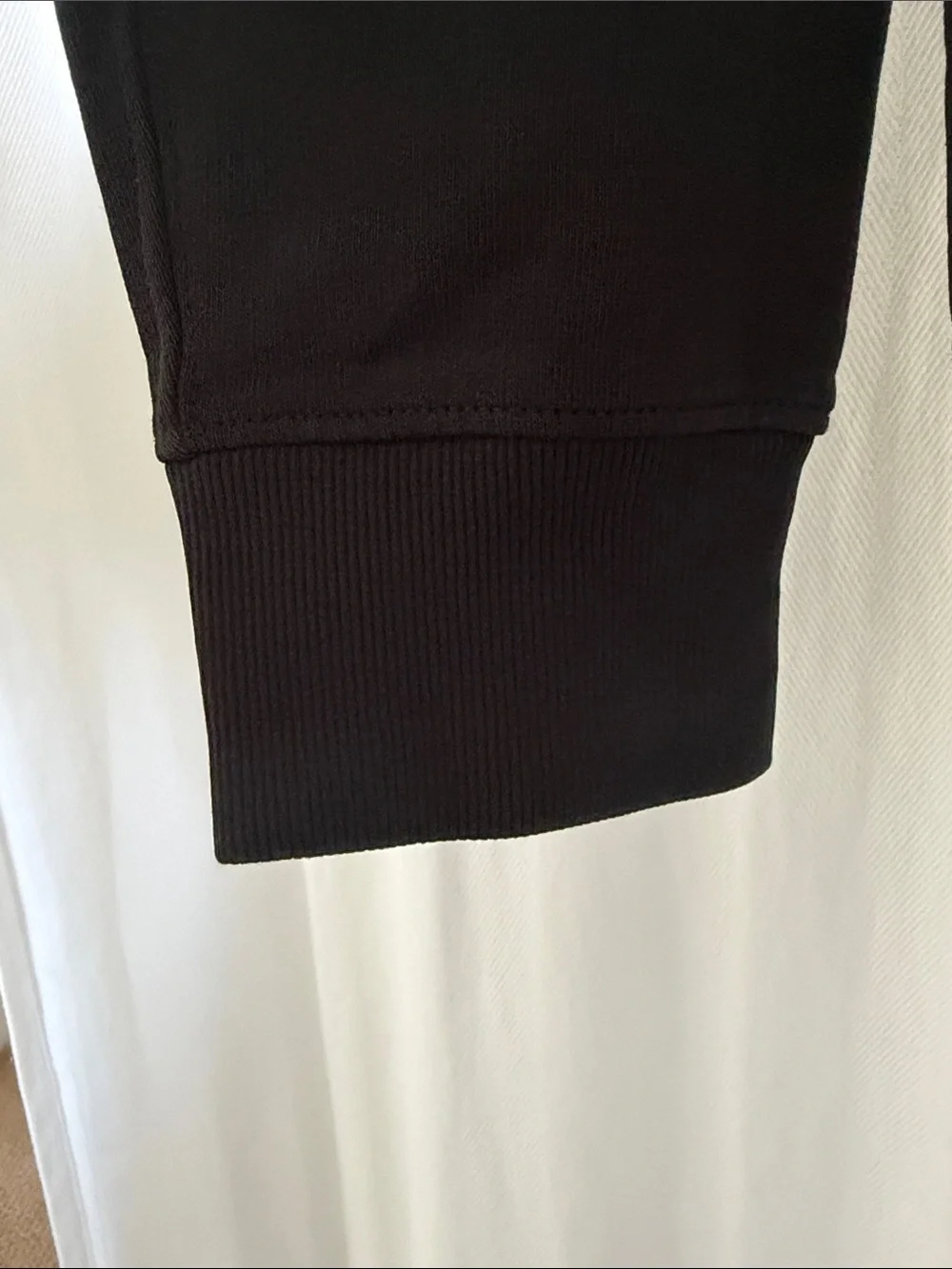 Timberland Black Crewneck Sweatshirt with White Stripe Logo